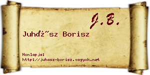 Juhász Borisz névjegykártya